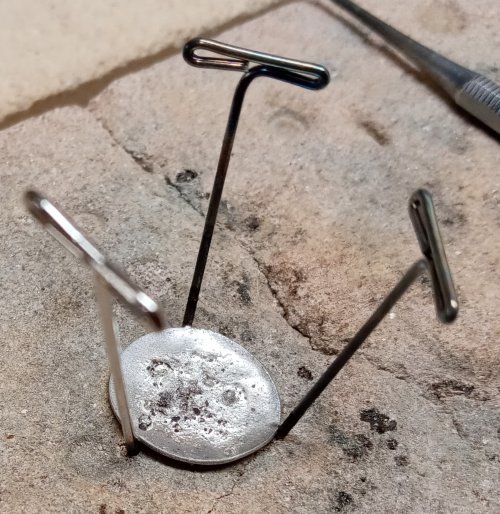 Judy Larson's Organic Fused Silver Dust Earrings - , Contemporary Wire Jewelry, Butane Torch, Soldering, Solder, Organic Fused Silver Dust Earrings